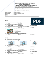 Soal PAS 2018 Bahasa Indonesia Kelas 1