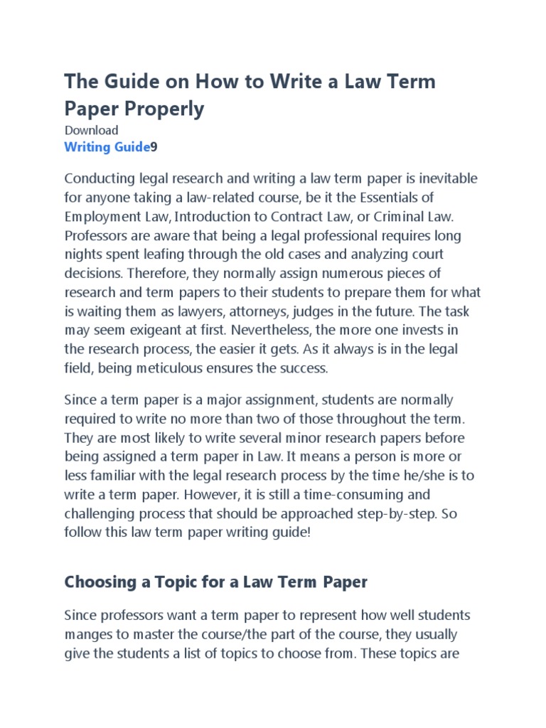 law term paper