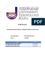 Portfolio: English For Business Correspondence (Ewc662)