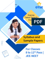 Syllabus and Sample Papers: For Classes 8 To 12 Pass - Jee-Neet