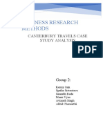 Business Research Methods: Canterbury Travels Case Study Analysis