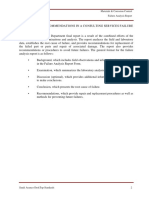 Basis For The Recommendations in A Consulting Services Failure Analysis Report