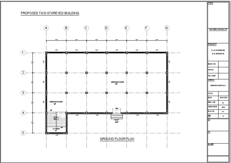 Ground Floor Plan for Two-Storey Building | PDF