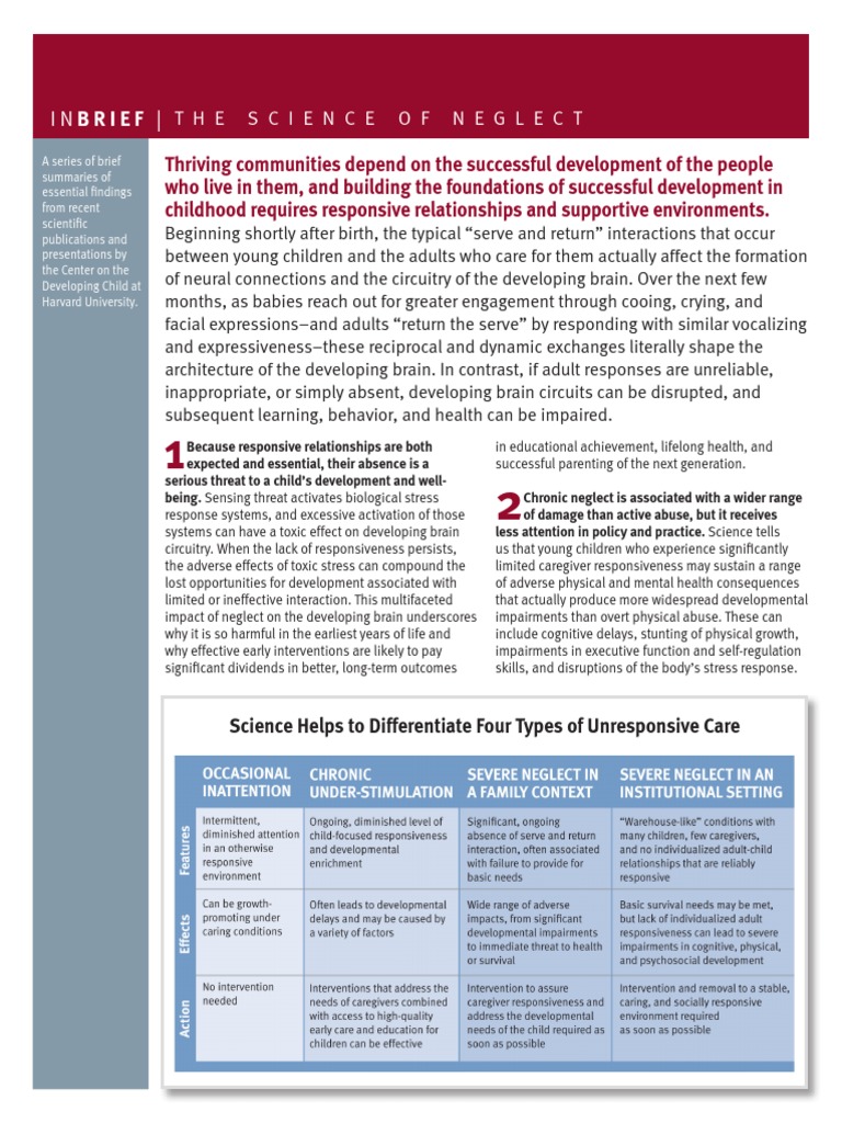 Impact of Neglect on Child Development | PDF | Child Neglect | Child Abuse