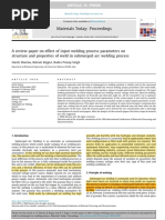 A Review Paper On Effect of Input Welding Process Parameters On Structures and Properties of Weld in Submerged Arc Welding Process