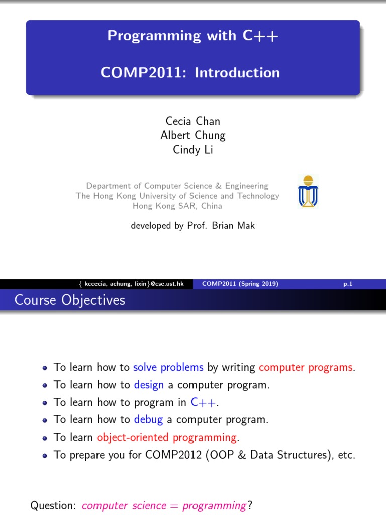 C++ Programming Introduction | PDF | Compiler | Computer Programming