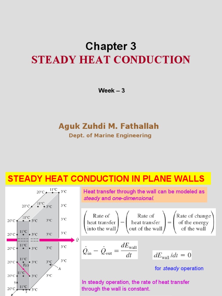 Steady Heat Conduction in Walls | PDF | Heat Transfer | Thermal Conduction