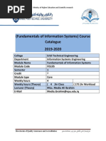 CourseBook F.IS Catalogue (1st Stage)