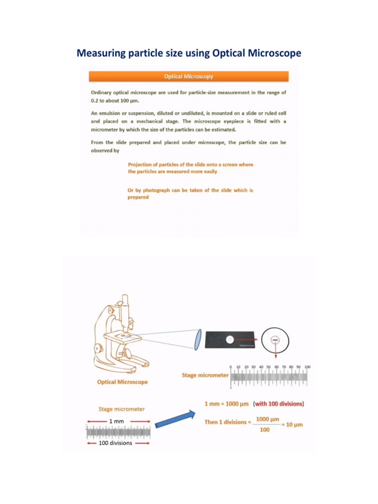 Optical Microscope Particle Size PDF