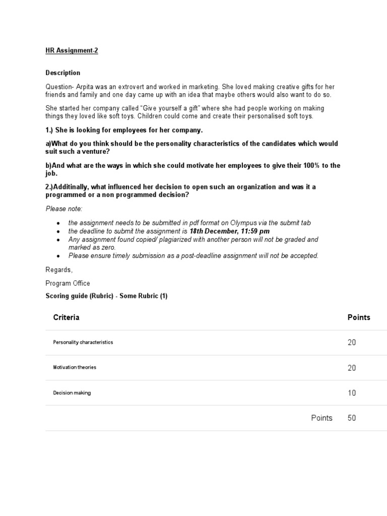 HR Assignment-2 | PDF