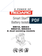 Smart Start Battery Isolator: SBI12, SBI24 SBI212, SBI224 & Dual Sensing Models