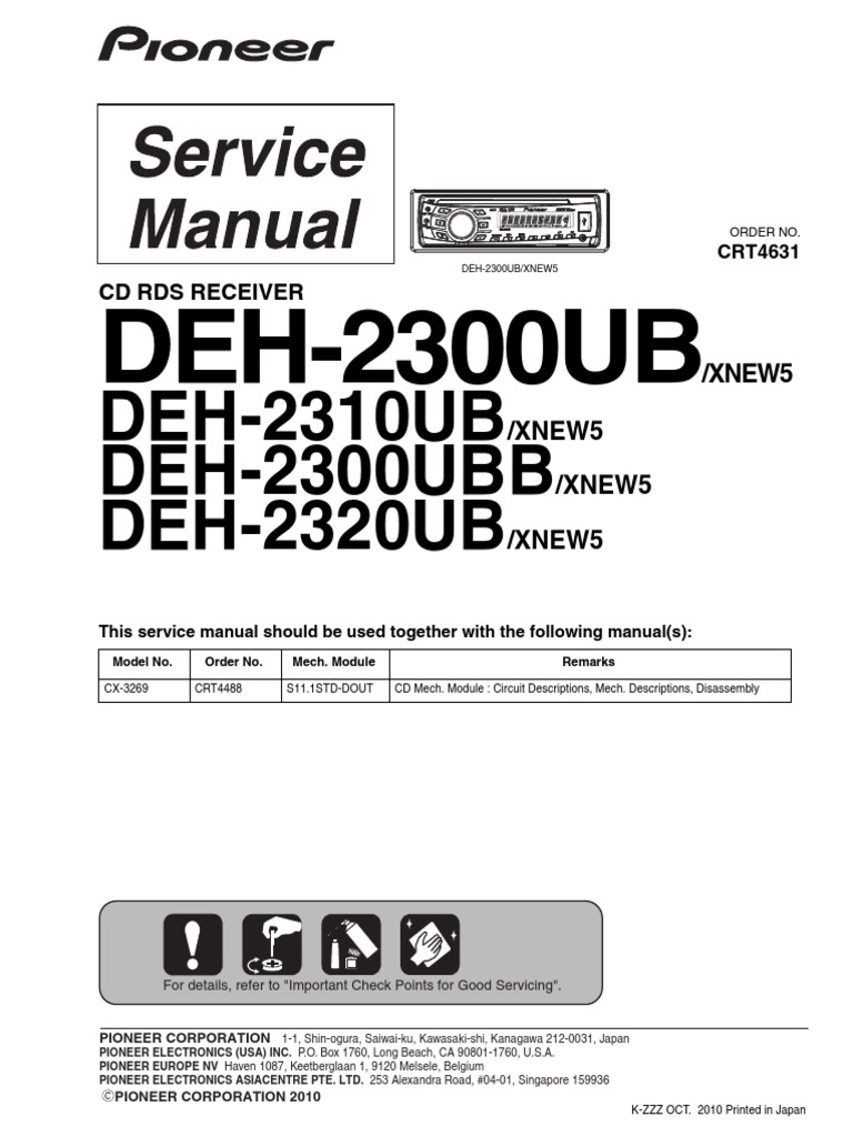 Pioneer Deh-2300ub Deh-2310ub Deh-2300ubb Deh-2320ub PDF | PDF | Laser ...