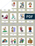 Action Verbs Vocabulary Esl Printable Learning Cards For Kids PDF