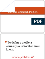 Defining Research Problems