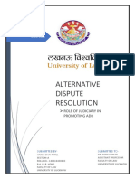 Alternative Dispute Resolution: Role of Judiciary in Promoting Adr