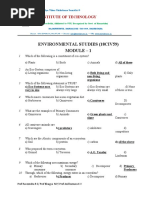 EVS MCQ For V Sem