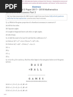 Class 8 IMO Sample Paper 2025-26 | PDF | Mathematics | Algebra