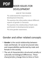 Gender Issues For Development