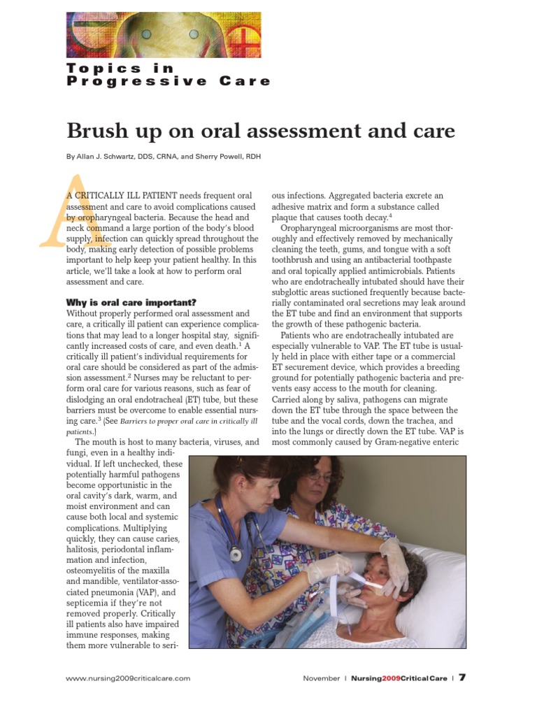 Oral Assessment and Care PDF PDF Oral Hygiene Dentistry