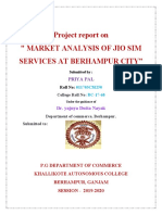 Market Analysis of Jio Sim Services at Berhampur City