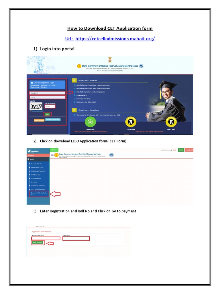 Downloading CET Application Form Guide | PDF