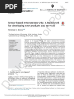 Sensor-Based Entrepreneurship - Framework For Developing New Products and Services