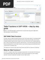 Table Functions in SAP HANA