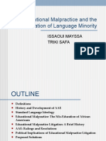 Educational Malpractice and The Miseducation of Language Minority