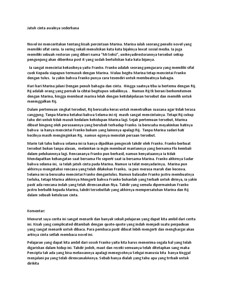 Sinopsis Jatuh Cinta Pdf