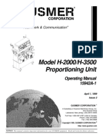 Model H-2000/H-3500 Proportioning Unit: Operating Manual 15942A-1