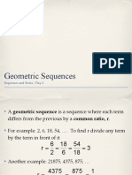 Geometric Sequences: Sequences and Series / Day 2