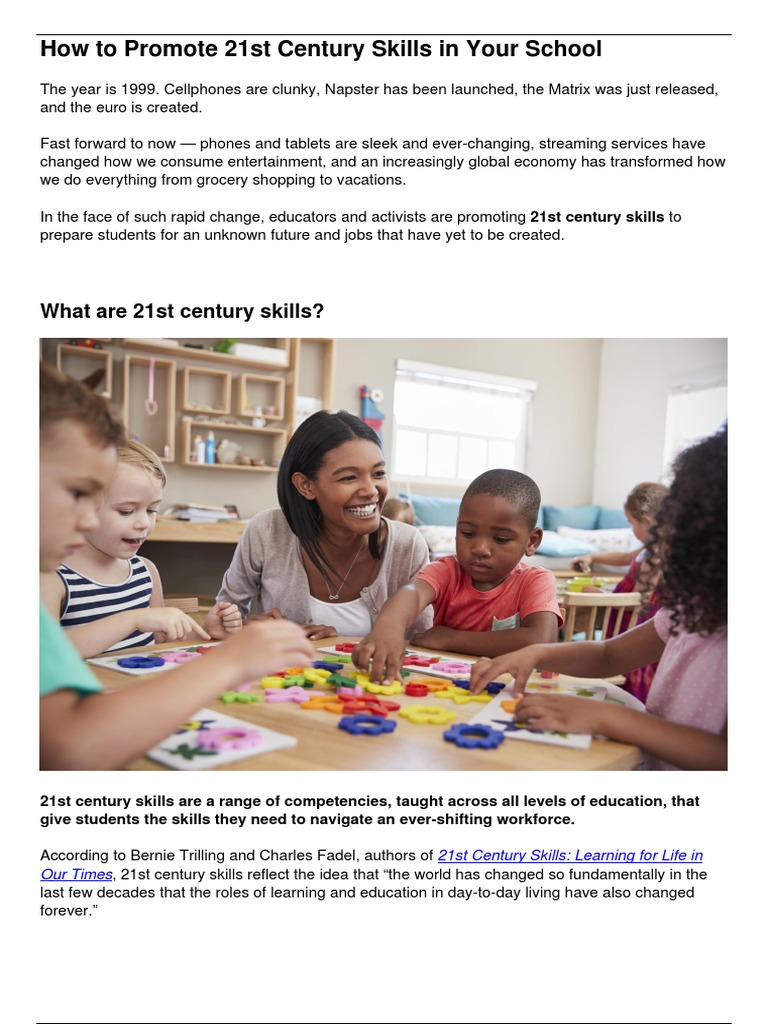 21st Century Skills PDF | PDF | Critical Thinking | Educational Technology