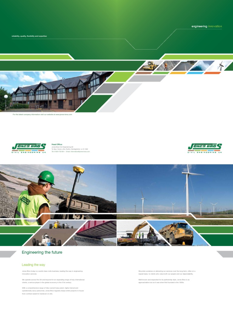 Jones Bros Civ Eng Brochure | PDF | Power Station | Road