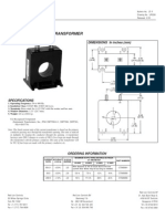 Model CT - Current Transformer: DIMENSIONS in Inches (MM)