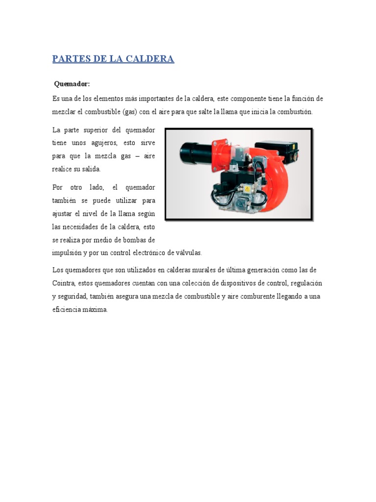 Partes de La Caldera | PDF | Chimenea | Combustión