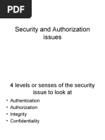 Security and Authorization Issues