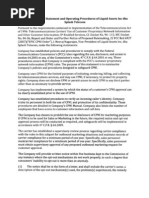 Liquid Assets Inc dba Splash Telecom CPNI Compliance Statement and Operating Procedures