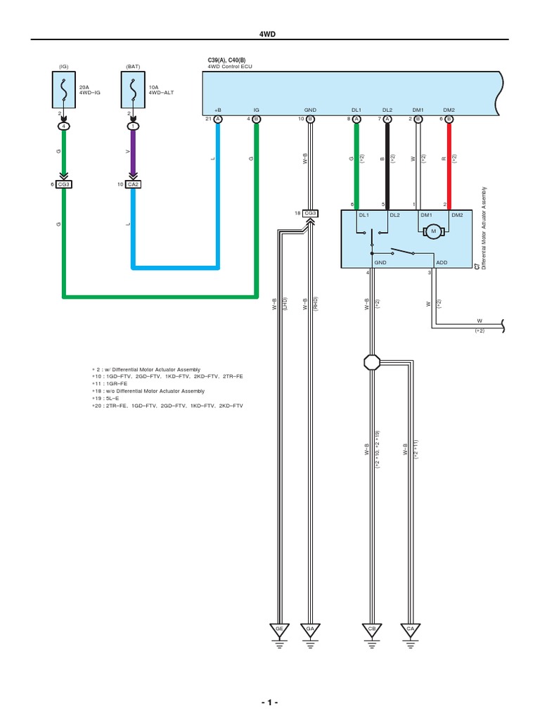 Hilux Electrical Wiring Diagrams PDF | PDF | Transport | Components