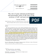 Ibrahim AlFallay (2004) - The Role of Some Selected Psychological and Personality Traits of The Rater in The Accuracy of Self - and Peer-Assessment