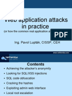 Web Application Attacks in Practice: Ing. Pavol Lupták, CISSP, CEH