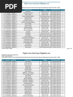 Flight Crew Oral Exam Eligibility List