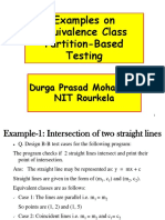 Examples On Equivalence Class Partition-Based Testing: Durga Prasad Mohapatra NIT Rourkela