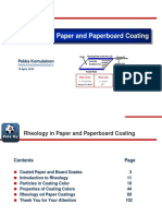 Rheology in Paper and Paperboard Coating: Pekka Komulainen