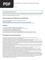 Exemples De Remerciements Travail Tfe Et Rapport De Projet Pdf Business Enseignement Superieur