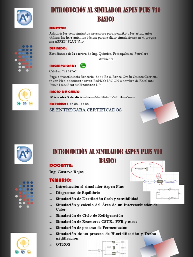Curso Básico de Aspen Plus V10 | PDF | Tecnología