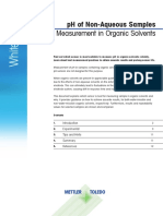Measurement in Organic Solvents: PH of Non-Aqueous Samples