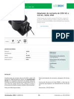 Adaptador de Corriente de 220V AC A 12V AC, 105W, IP68