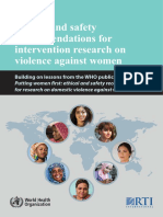 Ethical and safety recommendations for intervention research on violence against women