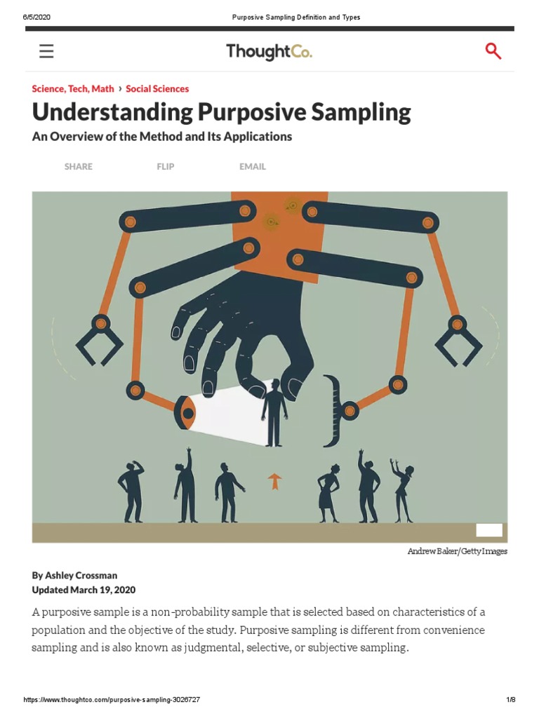 Purposive Sampling: Definition & Types | PDF | Sampling (Statistics ...