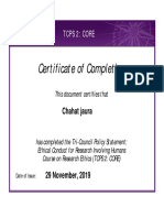 Certificate of Completion: Tcps 2: Core